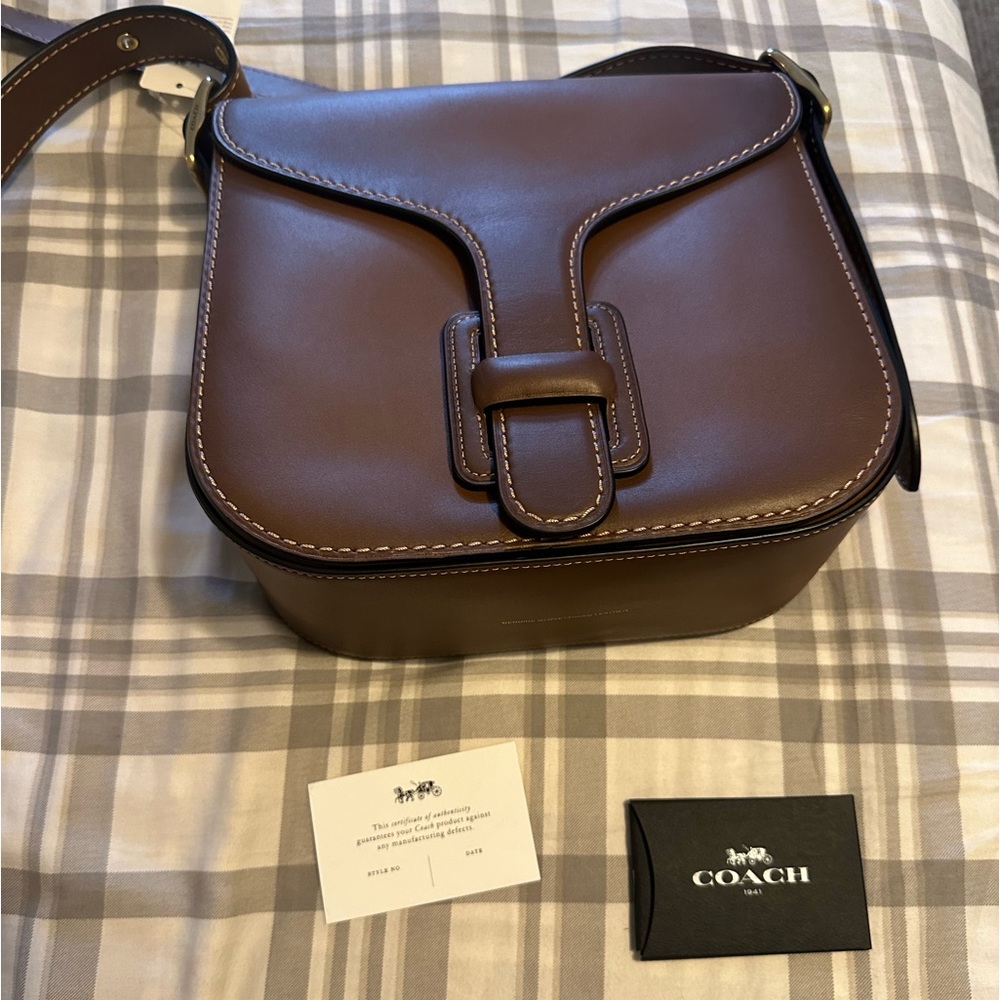 Vintage coach courier leather bag.